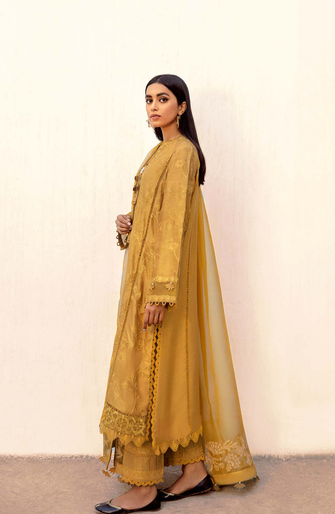 Zaha Yellow Silk Suit