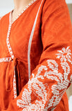 Limelight Orange Embroidered Jacquard Shirt